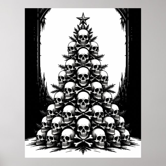 Gotische Weihnachtsbaum IV Poster (Vorne)