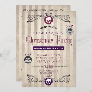 Gotische WeihnachtsParty Einladung