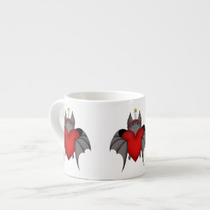 Gotische Weihnachtsschlampe mit rotem Herzen Espressotasse