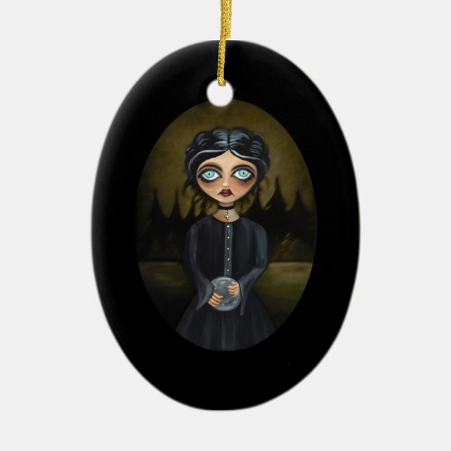 Gotische Weihnachtsverzierung Keramikornament (Vorne)