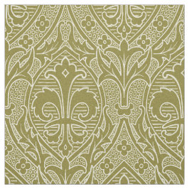 Gotische Wiederbelebung Fleur de Lys - Altes Gold Stoff