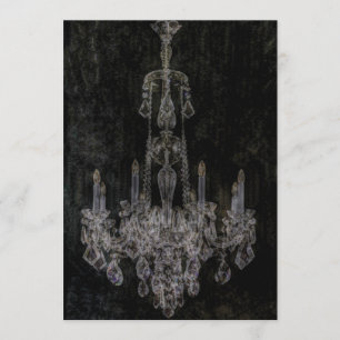 Gotischer beunruhigter Leuchter des Vintagen Einladung