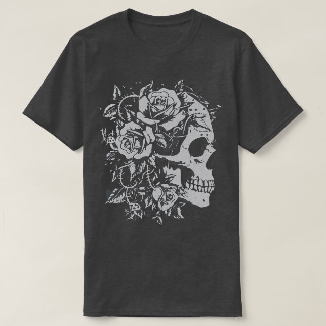 gotischer Blumenmöwe T-Shirt (Design vorne)