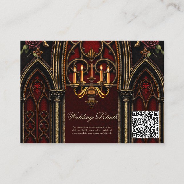 Gotischer Bogengang mit Skulls. Begleitkarte (Vorderseite)