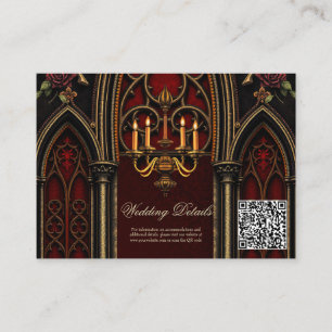 Gotischer Bogengang mit Skulls. Begleitkarte