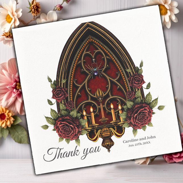 Gotischer Bogengang mit Skulls. Serviette (Von Creator hochgeladen)