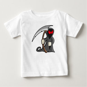 Gotischer Cartoon-grimmiger Sensenmann Halloween Baby T-shirt