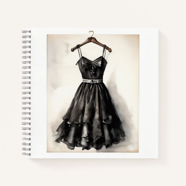 Gotischer Charm: Kleines schwarzes Kleid (LBD) Lee Notizbuch (Vorderseite)
