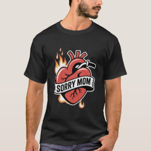 Gotischer Dolch & Rose Grafik Detaillierte Blackwo T-Shirt