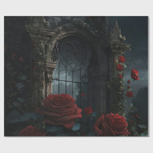Gotischer Friedhof Rose Garten Geschenkpapier