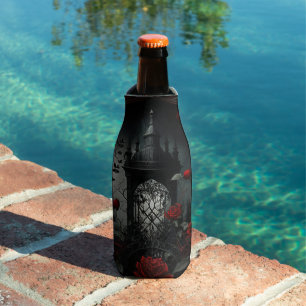 Gotischer Friedhof Rose Garten mit Rot und Schwarz Flaschenkühler