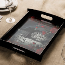 Gotischer Friedhof Rose Garten mit Rot und Schwarz