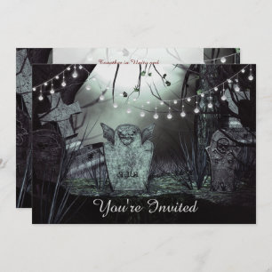 Gotischer Friedhof, zauberhafte Lichter zum Hochze Einladung