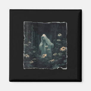 Gotischer Geist im Wald Vintager Blumengast Ha Magnet