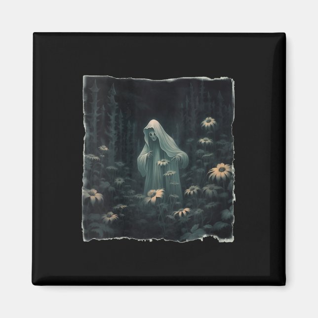 Gotischer Geist im Wald Vintager Blumengast Ha Magnet (Vorne)