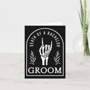 Gotischer Groom Tod eines Bachelor Hochzeitsbachel Karte