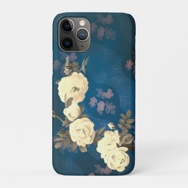 Gotischer Hintergrund der White Roses Wreath Case-Mate iPhone Hülle (Rückseite)