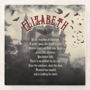 Gotischer Horror Draculas Spuk Castle Halloween Glasuntersetzer