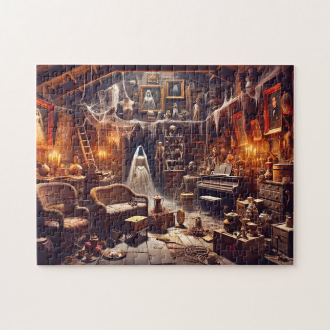 Gotischer Macabre-Attiker von Ghosted Bride Puzzle (Horizontal)