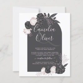 Gotischer QR-Code für alle in-1 Schwarz-Weiß-Rose