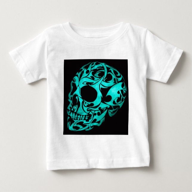 gotischer Schädel 3D Baby T-shirt (Vorderseite)