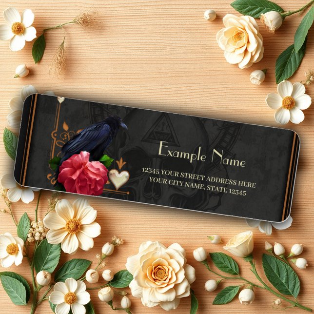 Gotischer Schädel und Raven. (Von Creator hochgeladen)