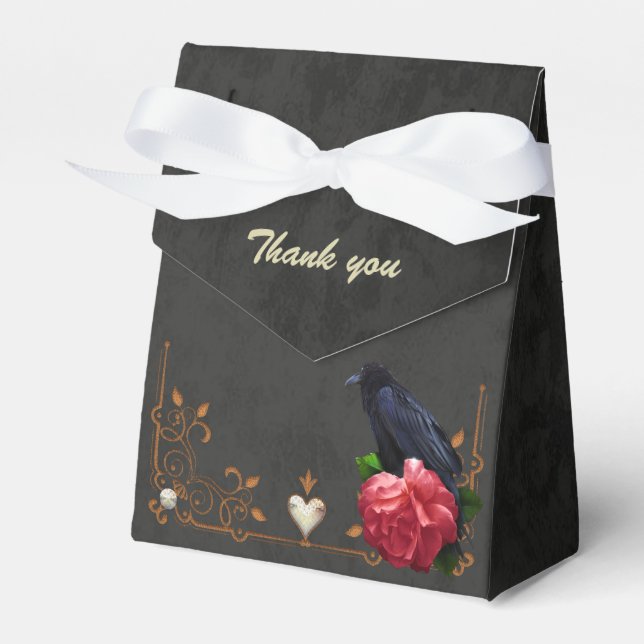 Gotischer Schädel und Raven. Geschenkschachtel (Vorderseite)