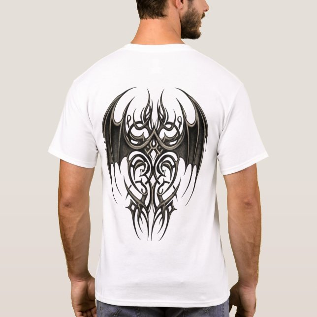 Gotischer Stammesflügel T-Shirt (Rückseite)