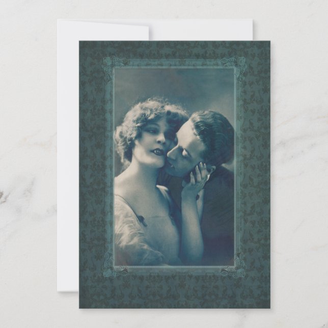 Gotischer Vampire Romance Dracula und Liebhaber Einladung (Vorderseite)