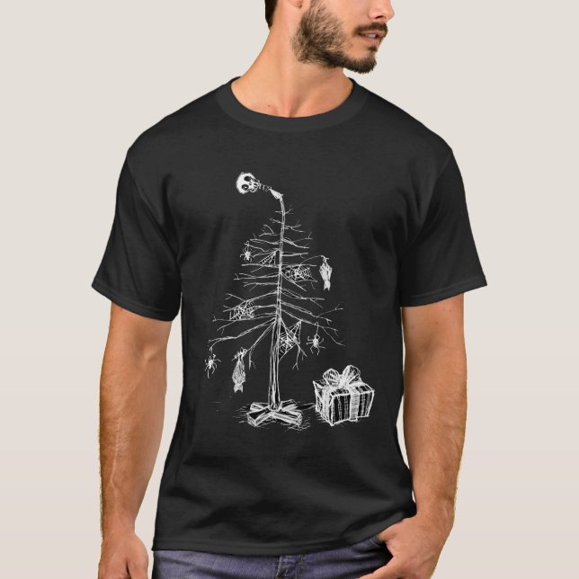 Gotischer Weihnachtsbaum T-Shirt (Vorderseite)