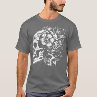 gotisches Design mit Blumen T-Shirt