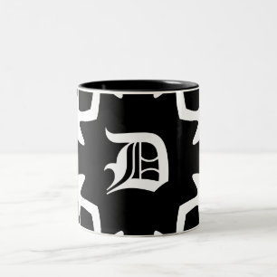 Gotisches elegantes Schwarzweiss-Monogramm Zweifarbige Tasse