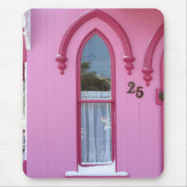 Gotisches Fenster und Schnee - Martha's Vineyard Mousepad