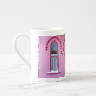 Gotisches Fenster und Schnee - Martha's Vineyard Prozellantasse
