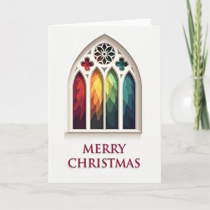 Gotisches Fenster Weihnachtskarte Karte