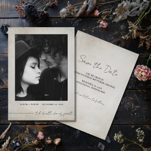 Gotisches Foto Save the Date Einladung