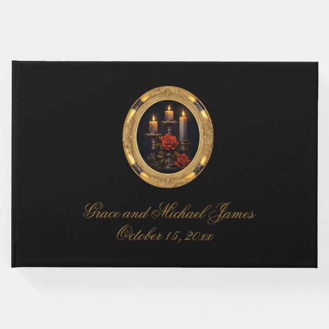 Gotisches Gästebuch für Hochzeiten (Vorderseite)