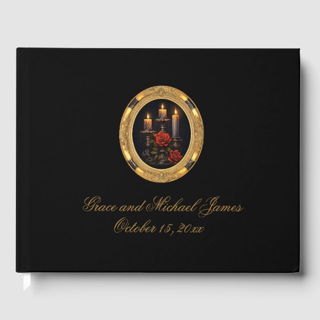 Gotisches Gästebuch für Hochzeiten (Vorderseite)