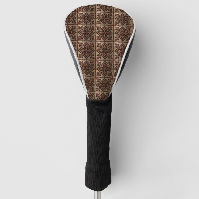 Gotisches geschnitztes Holzwerk Muster (3) Golf Headcover (Vorderseite)