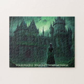 Gotisches grünes Haus aus Schatten und Eleganz Puzzle
