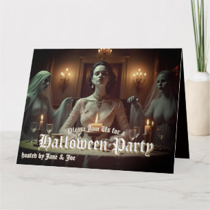 Gotisches Halloween-Bankett in Candlelight Karte