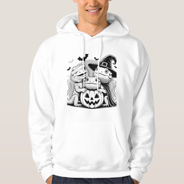 Gotisches Halloween-Drachentrio Hoodie (Vorderseite)