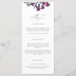 Gotisches Hochzeitmenü Halloween-Party N100 Menükarte