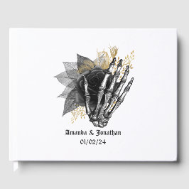 Gotisches HochzeitsGästebuch aus Schwarz und Gold Gästebuch