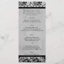 Gotisches Hochzeitsmenü der Schwarzen Rose Menükarte