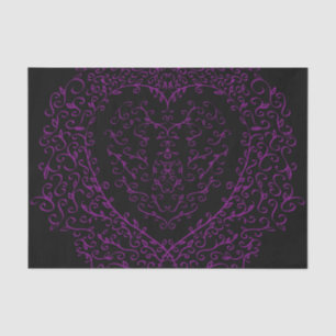 Gotisches Hochzeitszettel für lila und schwarzes H Seidenpapier