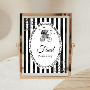 Gotisches Kinderwagen Halloween Food Schild