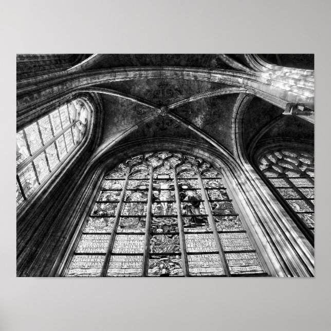 Gotisches Kircheninnere Poster (Vorne)