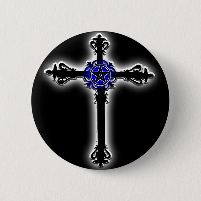 Gotisches Kreuz Button (Vorderseite)