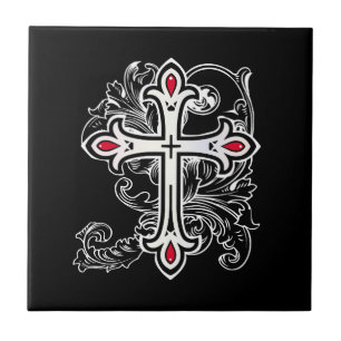 Gotisches Kreuz Fliese